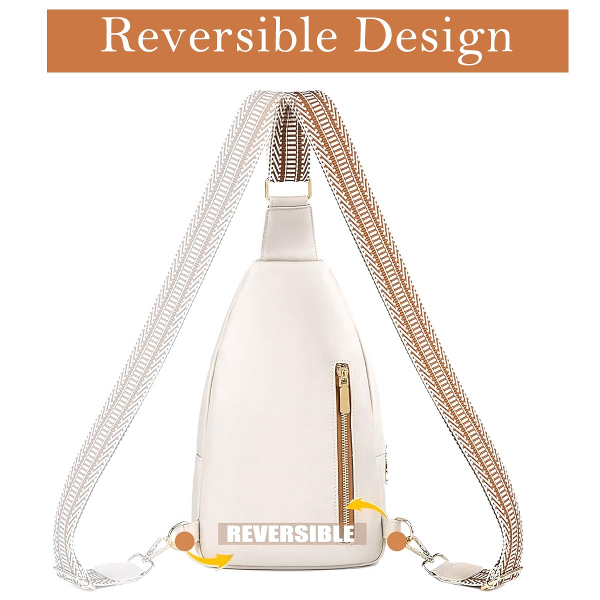 PALAY Fashion PU Chest Bag for Women Chic Triple Layer Zipper Chest Bag with Nylon Webbing Print Strap Design Casual Sling Bag Crossbody Bag Multipurpose Chest Bag for Office, Hiking, Travel PALAY Fashion PU Chest Bag for Women Chic Triple Layer Zipper Chest Bag with Nylon Webbing Print Strap Design Casual Sling Bag Crossbody Bag Multipurpose Chest Bag for Office, Hiking, Travel